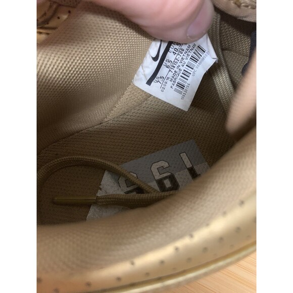 Nike Air Force 1 Low \'07 LV8 Metallic Gold Perforated 718152-700 AF1 Size 7.5‎ main image 4